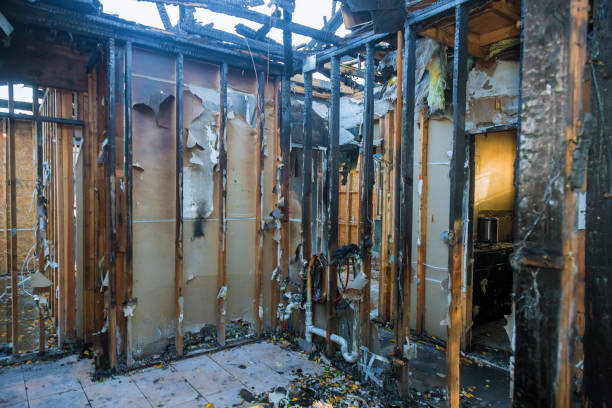Professional Fire Damage Removal technician working in New Franklin, OH